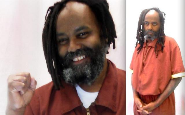 Mumia Abu-Jamal as he looked before and after his untreated diabetic crisis, during which he lost over 50 lbs.